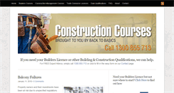 Desktop Screenshot of constructioncourses.com.au