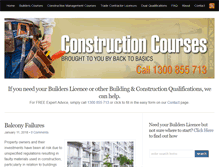 Tablet Screenshot of constructioncourses.com.au